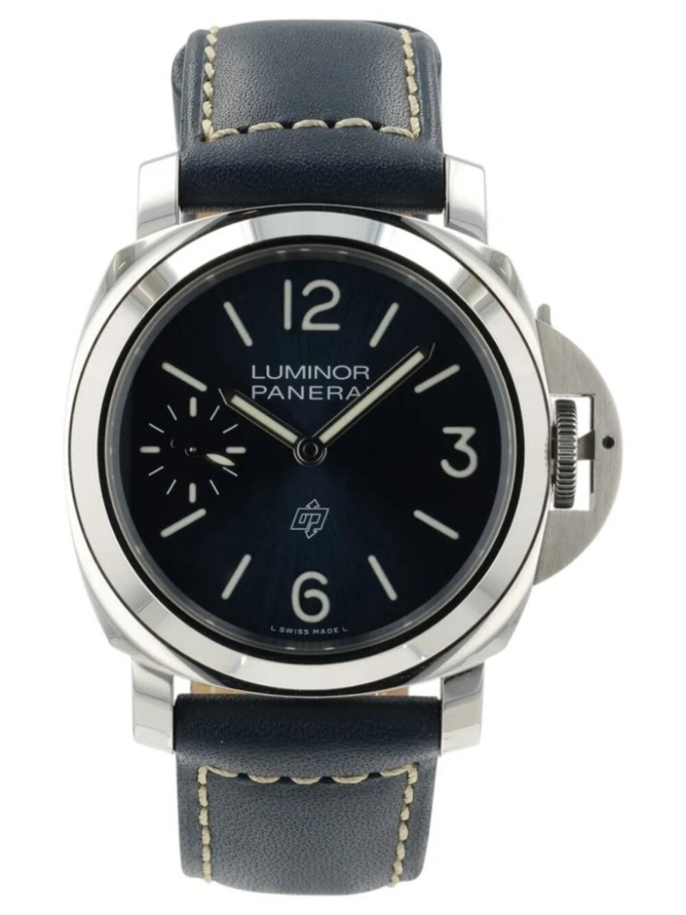 Panerai Luminor Blue Dial Stainless Steel 44mm Manual Wind Mens Watch